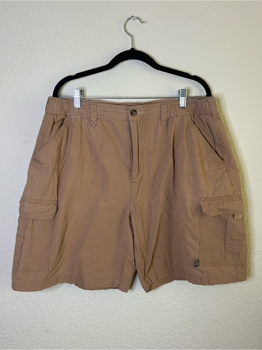 Alpine Men's Cargo Shorts Tan Cotton Comfortable Summer Shorts Camp Hike Lake 38